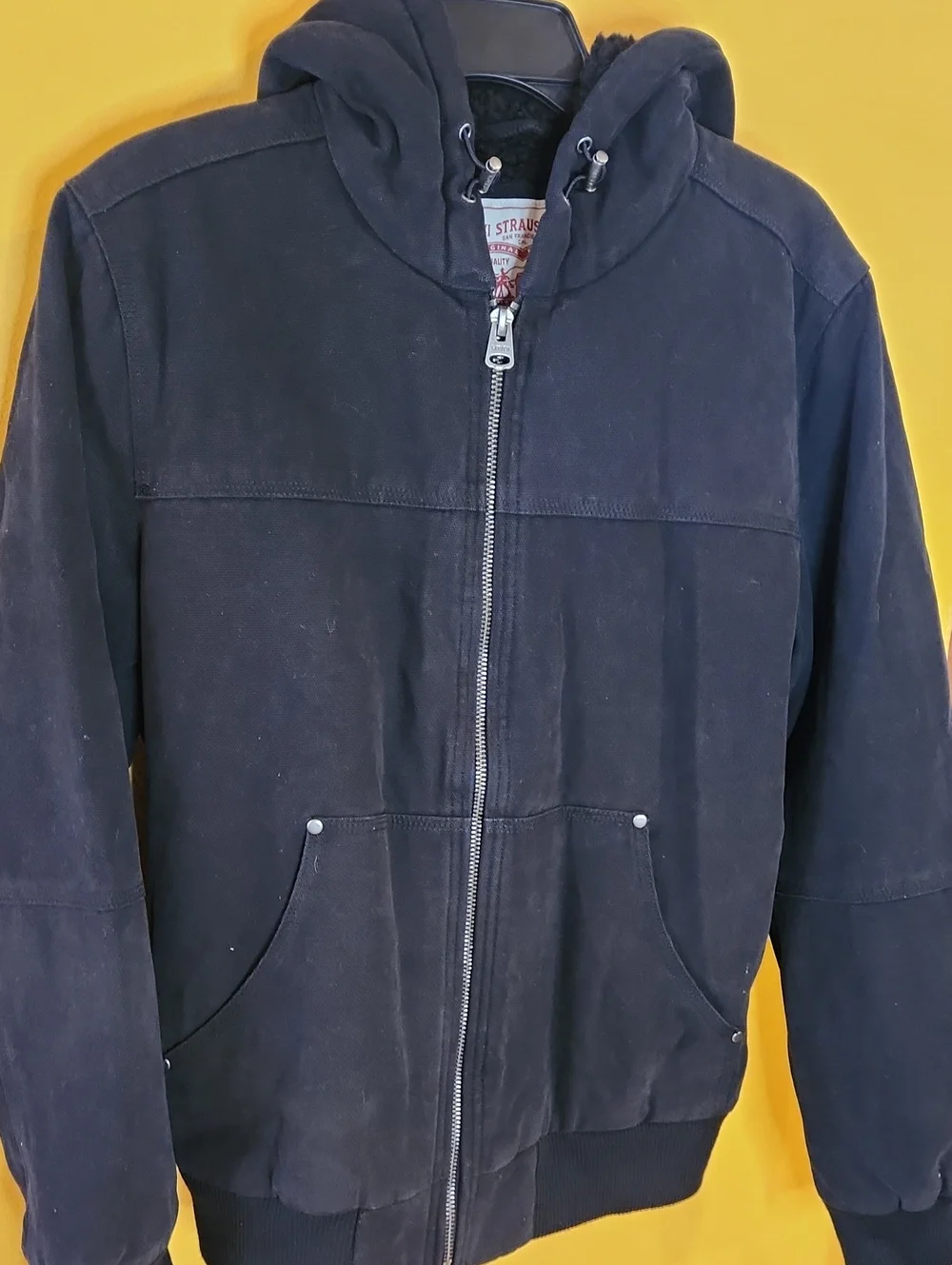 Levi's Black Hooded Zip-Up Jacket